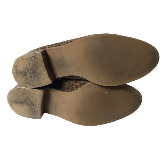 Anthropologie Coconuts Matisse Pronto Leopard Bootie Boots Womens 7.5 Tan Brown - Picture 9 of 12